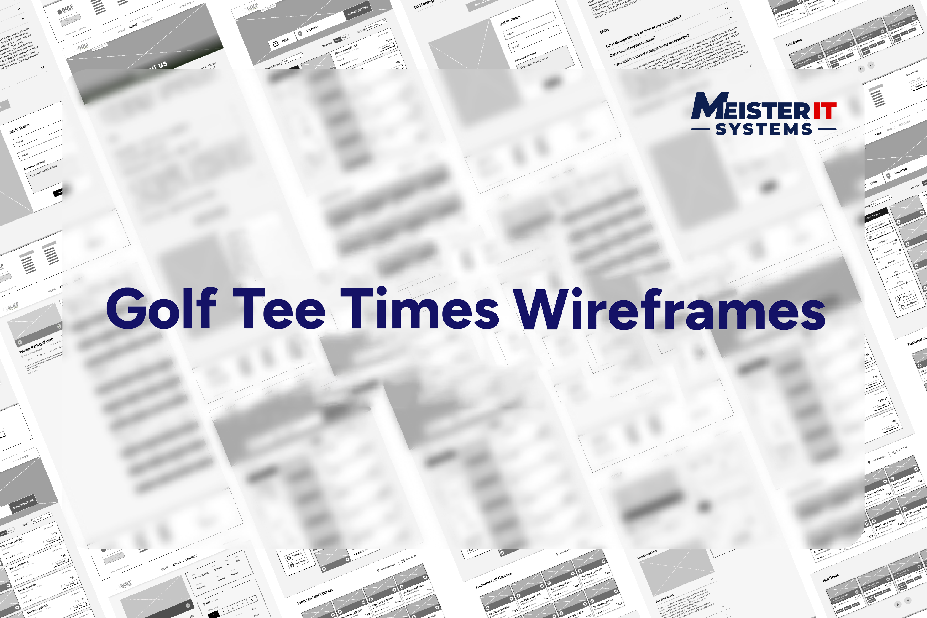 Golf Tee Times Wireframes Case study