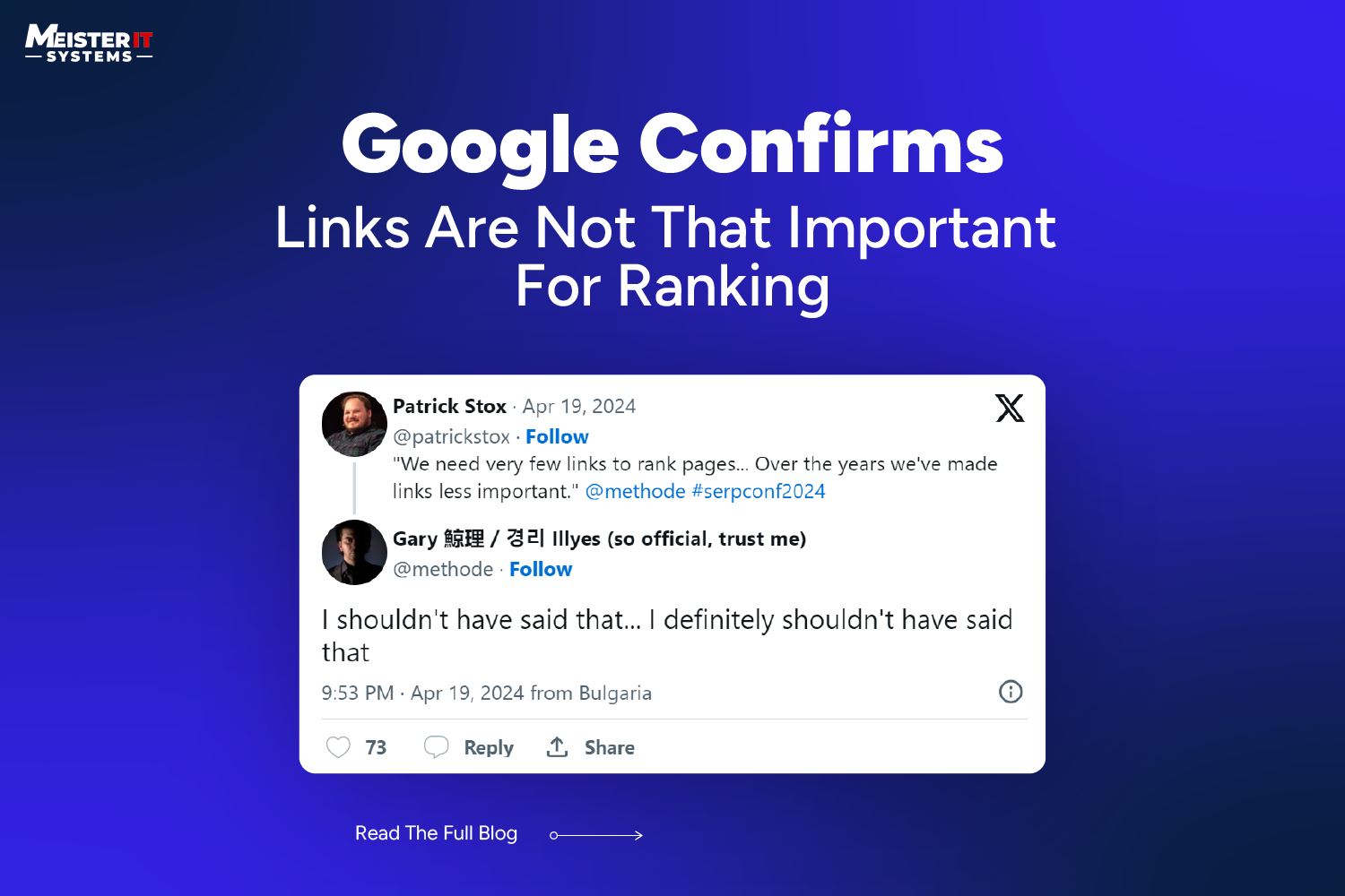 Google Confirms Links Are Not That Important For Ranking